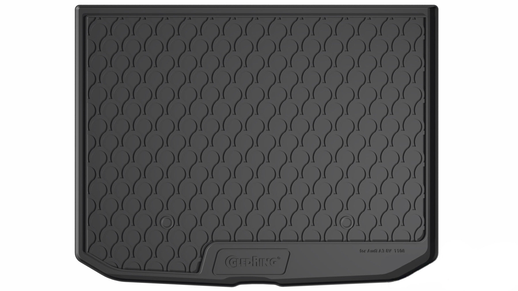 Vasca baule su misura in gomma sintetica - compatibile per Audi A3 Sportback (11/12>04/20) baule alto, con ruota di scorta