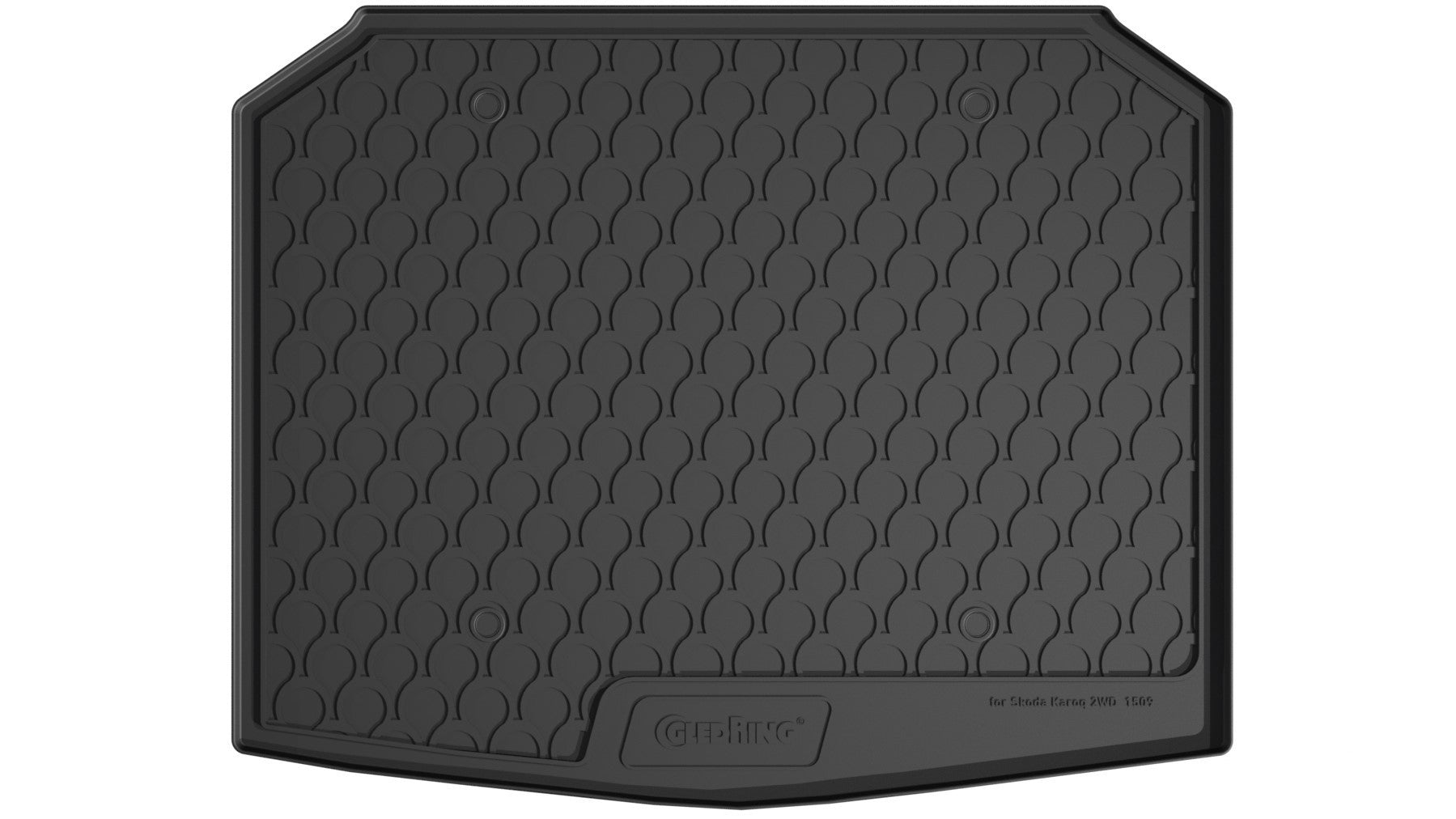 Vasca baule su misura in gomma sintetica - compatibile per Skoda Karoq (12/17>) baule basso