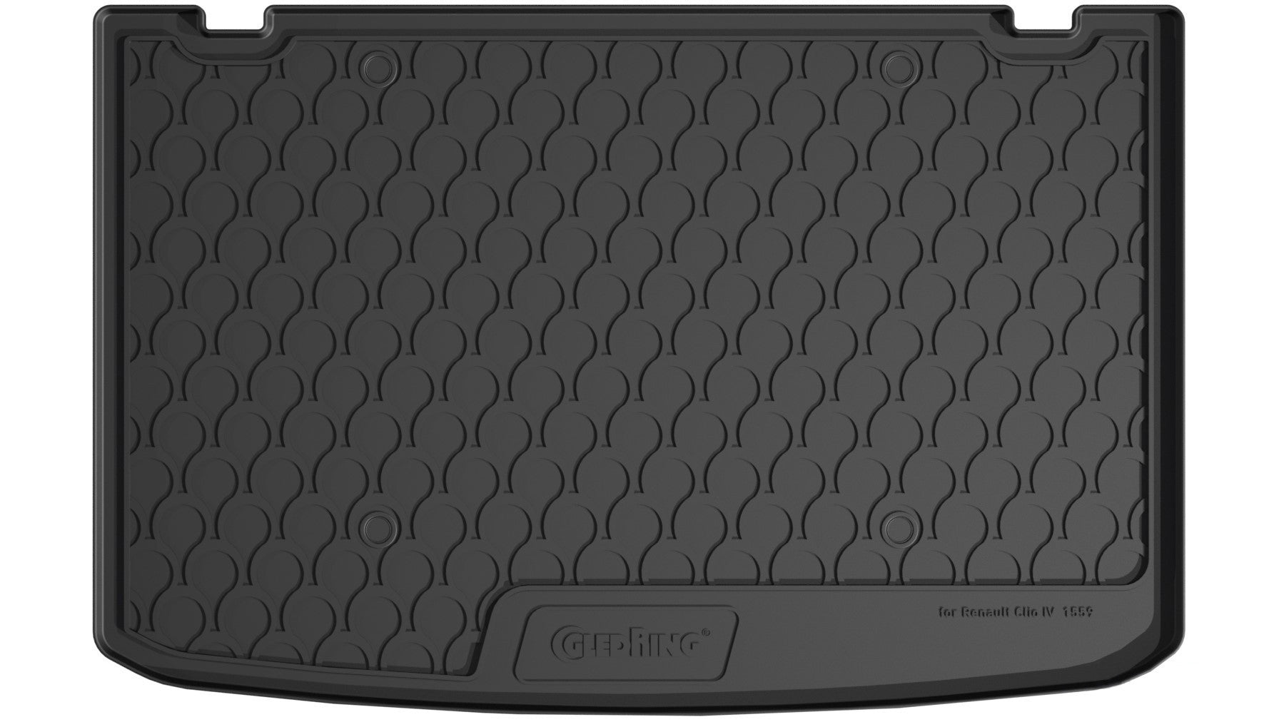 Vasca baule su misura in gomma sintetica - compatibile per Renault Clio IV 5p (10/12>07/19) - Renault Clio IV Generation (08/19>03/20)