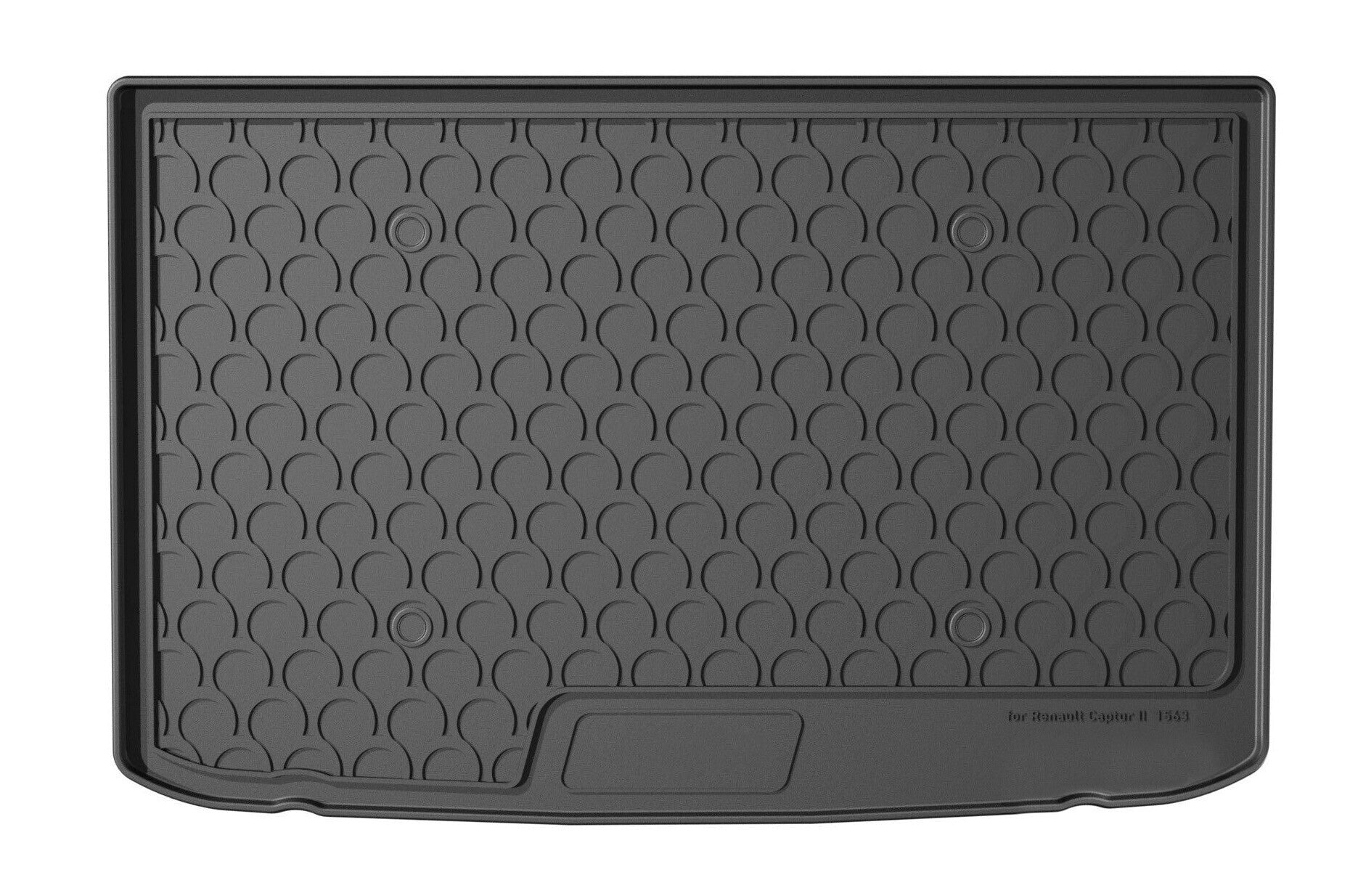 Vasca baule su misura in gomma sintetica - compatibile per Renault Captur (12/19>) baule alto