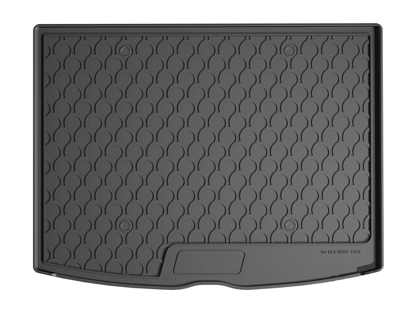 Vasca baule su misura in gomma sintetica - compatibile per Mercedes GLA (04/20>) baule alto, con organizer