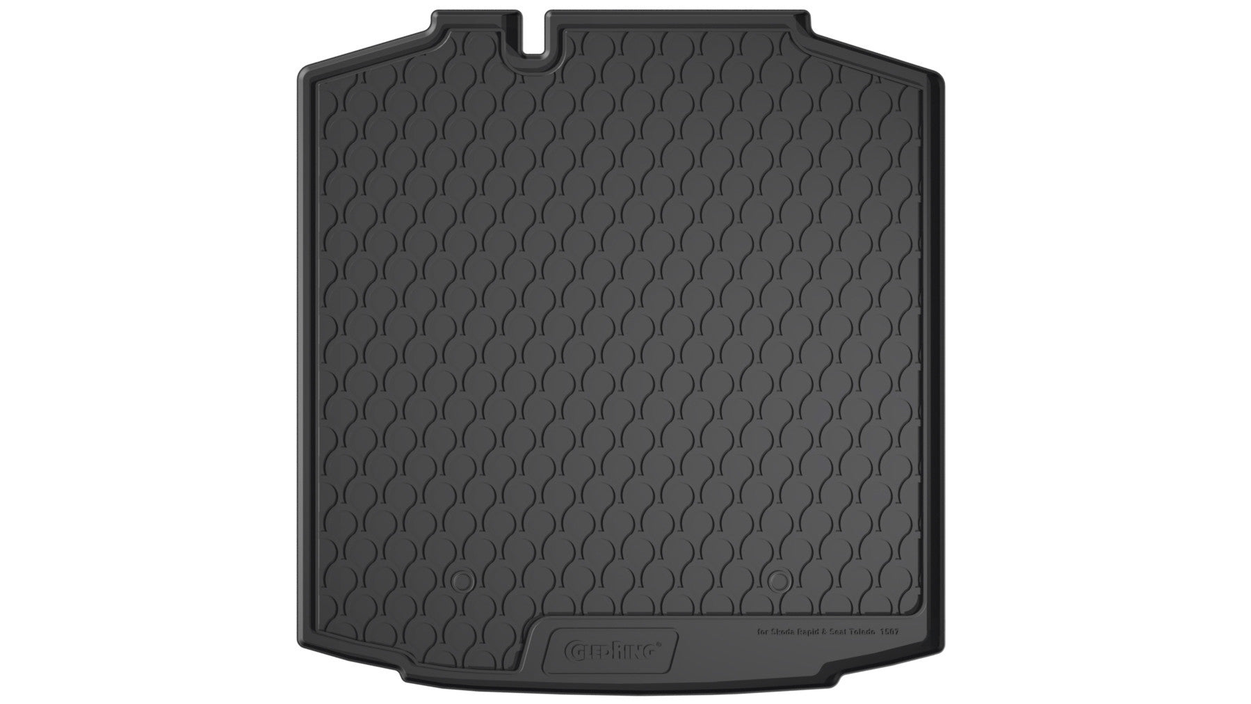 Vasca baule su misura in gomma sintetica - compatibile per Seat Toledo (01/13>07/15) baule basso - Skoda Rapid 5p (01/13>12/14) baule basso