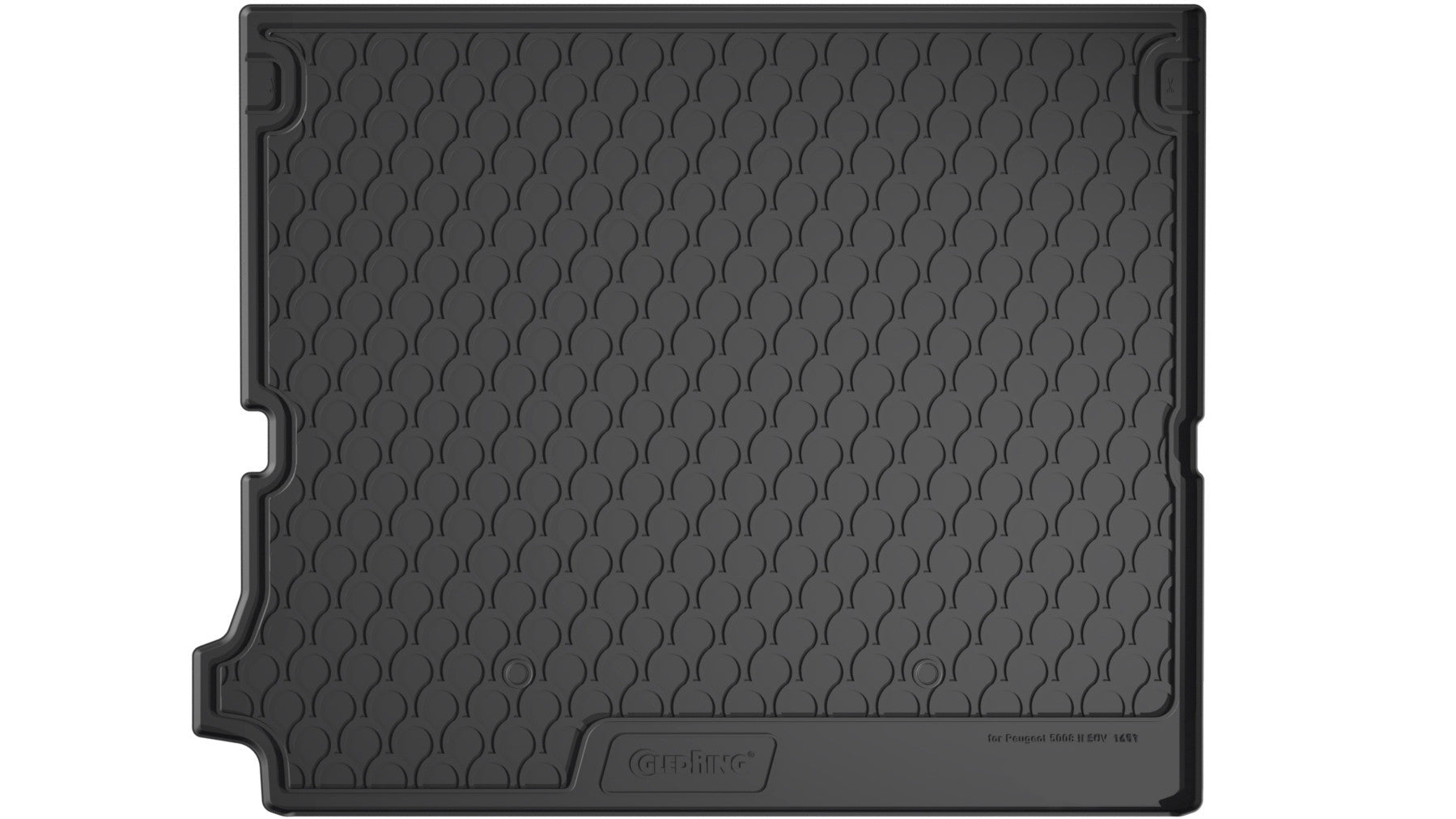 Vasca baule su misura in gomma sintetica - compatibile per Peugeot 5008 (01/17>08/24) 5 posti, 7 posti