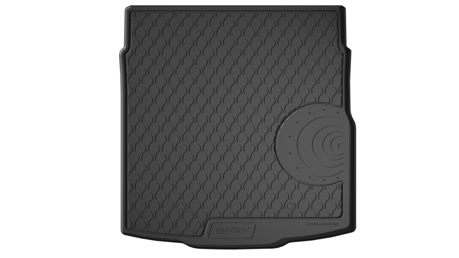 Vasca baule su misura in gomma sintetica - compatibile per Volkswagen Passat 4p (12/14>10/20) baule basso, no ruota di scorta