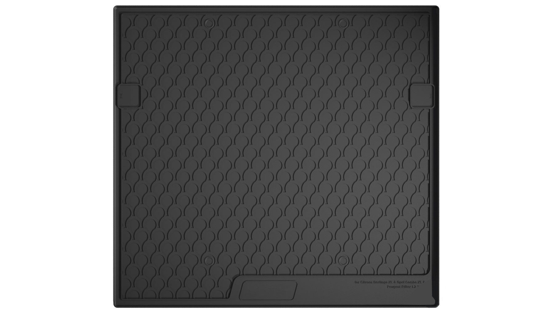 Vasca baule su misura in gomma sintetica - compatibile per Citroen Berlingo XL (09/18>05/24) 5 posti - Opel Combo Life (01/18>01/22) XL, Passo lungo - Peugeot Rifter (08/18>01/22) L2, Passo lungo