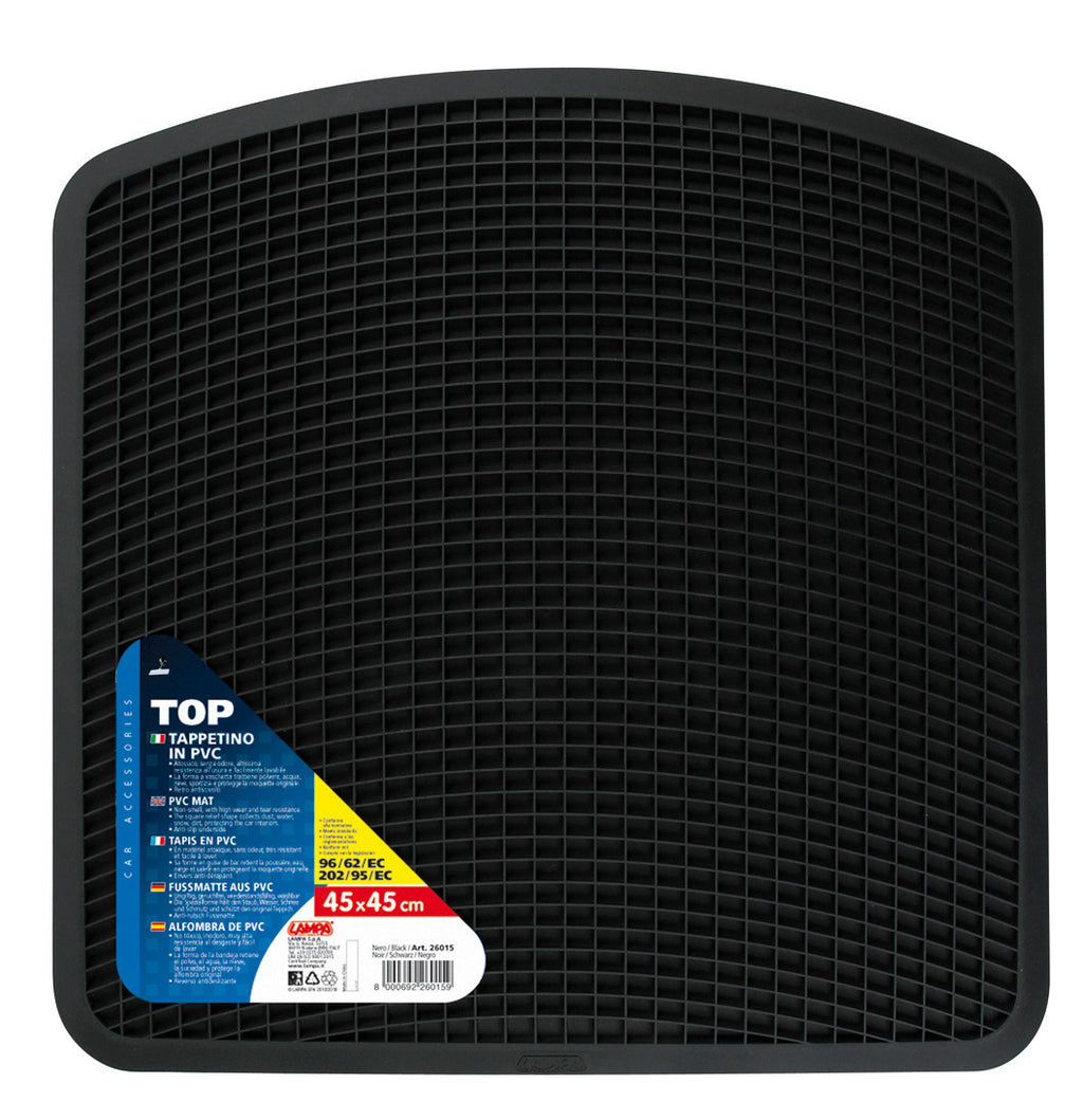 Top, tappetino in pvc - Nero