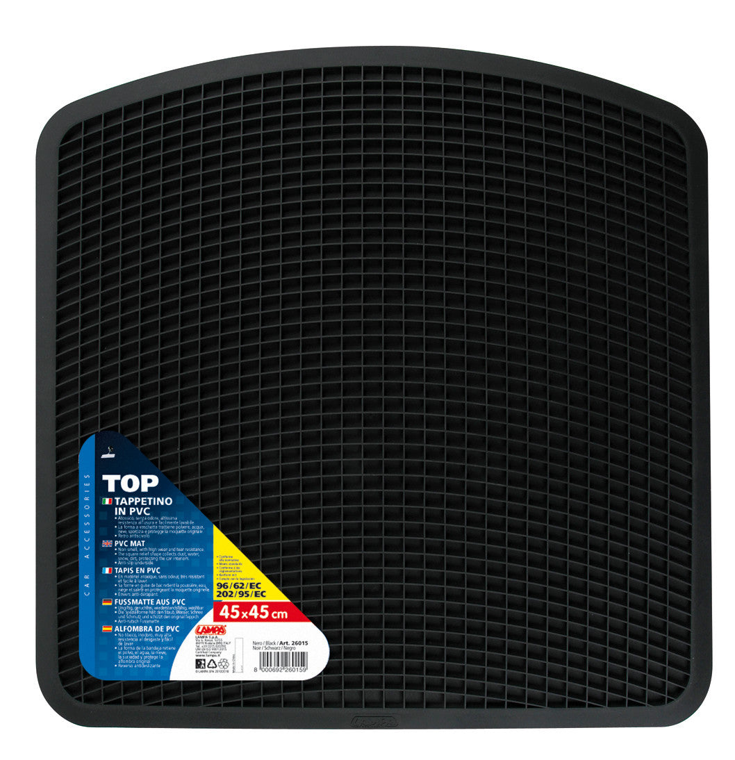 Top, tappetino in pvc - Nero