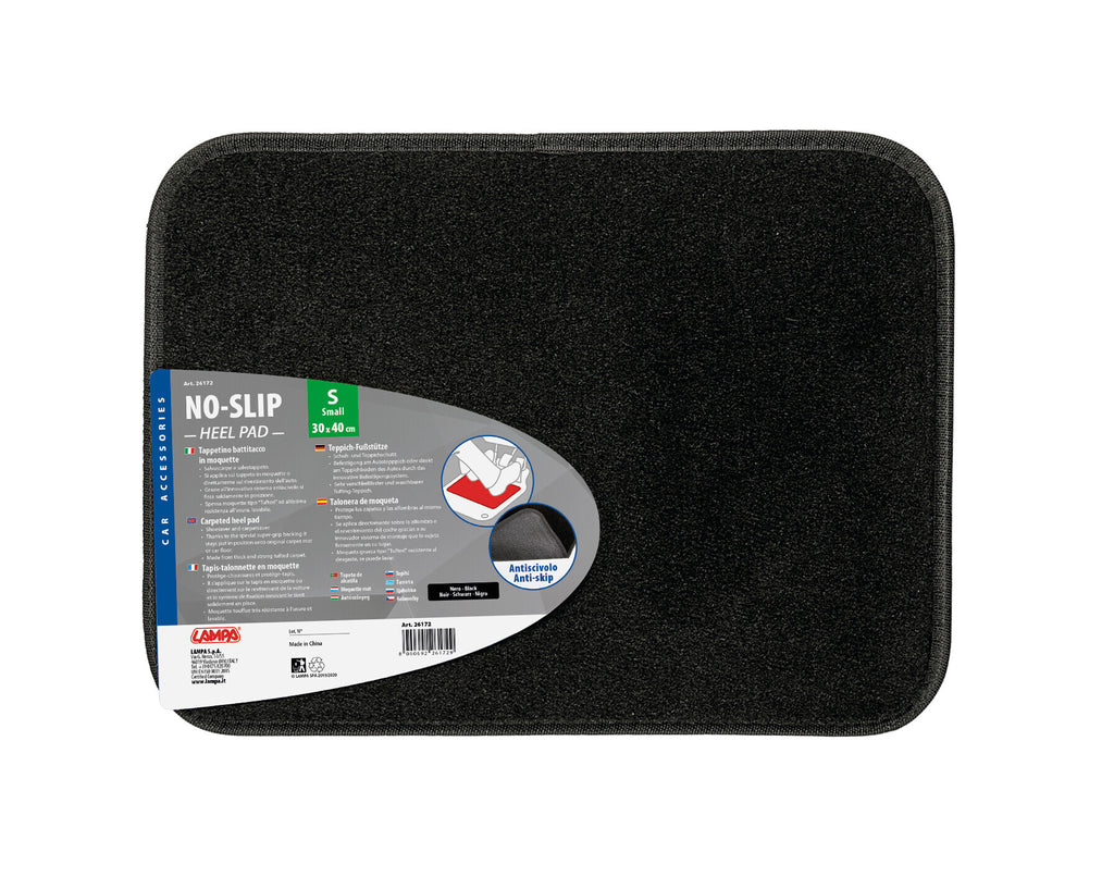 No-Slip, tappetino battitacco in moquette - S - Nero