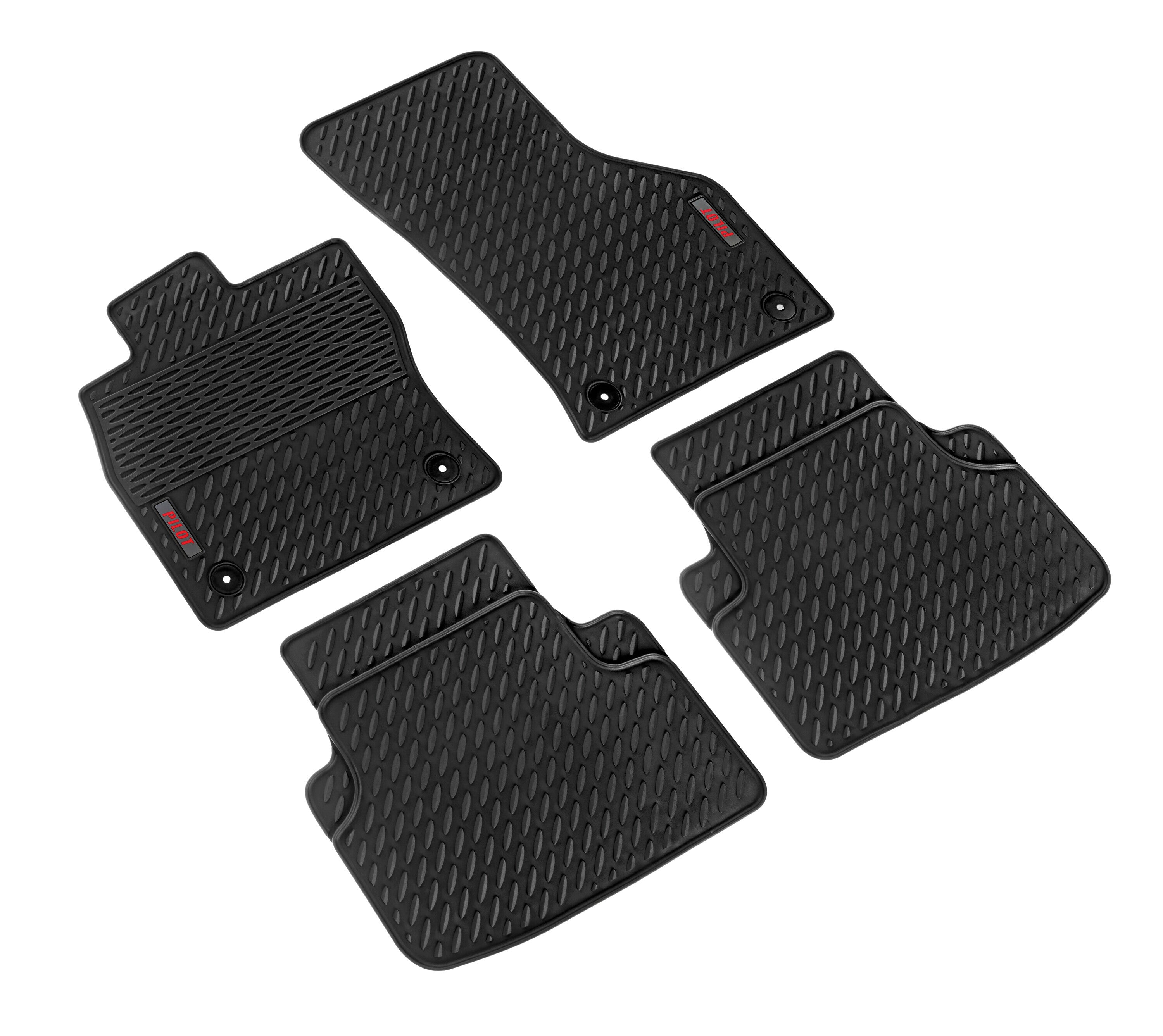 Pilot, set tappeti su misura in eco gomma - compatibile per Seat Leon 5p (01/13>05/20) no 4x4, no automatico - Seat Leon SC (06/13>09/18) no 4x4, no automatico - Seat Leon ST (01/14>05/20) no 4x4, no automatico - Seat Leon X-Perience (03/15>03/19) no 4...