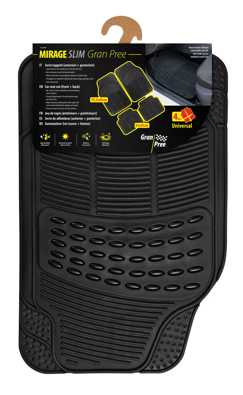 Mirage Slim Gran Pree, serie tappeti universali 4 pezzi