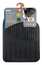 Kyoto, serie tappeti universali in pvc 4 pezzi - Nero