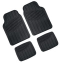 Kyoto, serie tappeti universali in pvc 4 pezzi - Nero