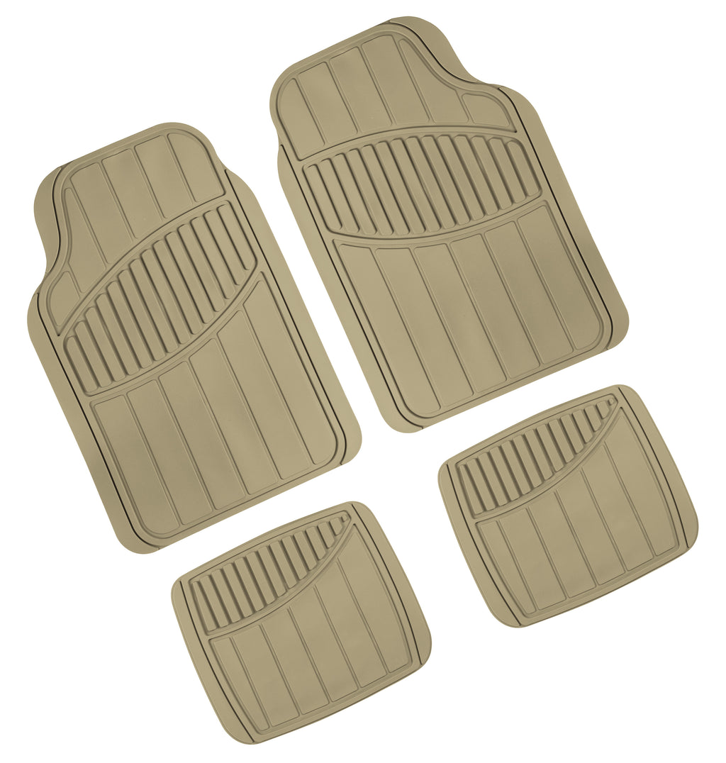 Kyoto, serie tappeti universali in pvc 4 pezzi - Beige