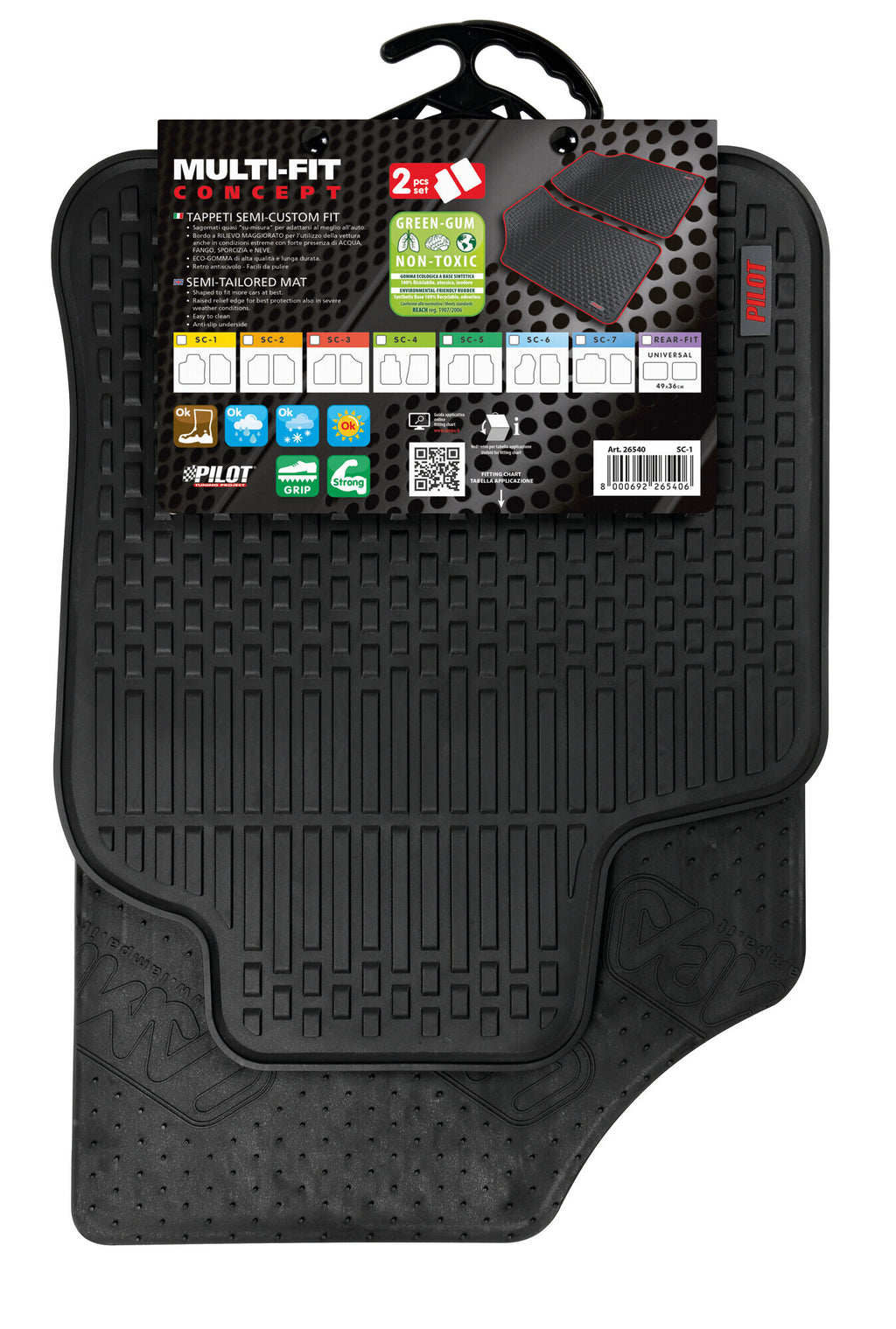 Multi-Fit Concept, tappeti semi-custom-fit, 2 pz - SC-1 - Anteriore