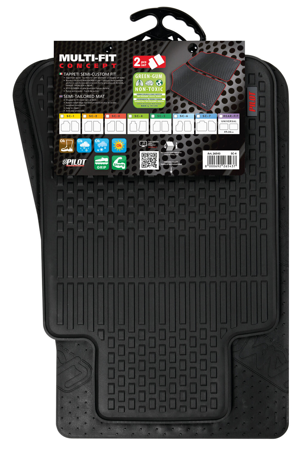 Multi-Fit Concept, tappeti semi-custom-fit, 2 pz - SC-4 - Anteriore