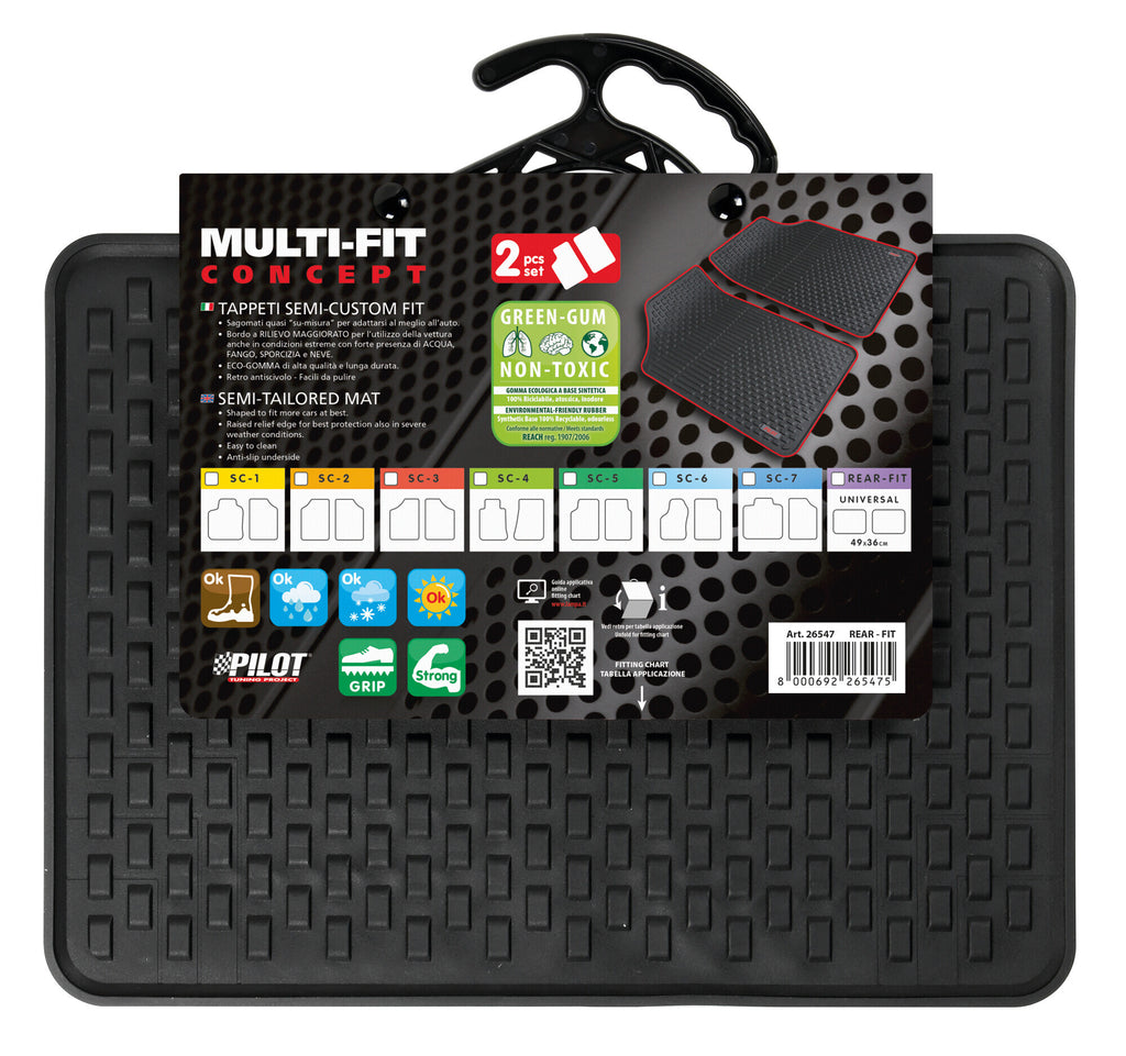 Multi-Fit Concept, tappeti semi-custom-fit, 2 pz - REAR-FIT - Posteriore