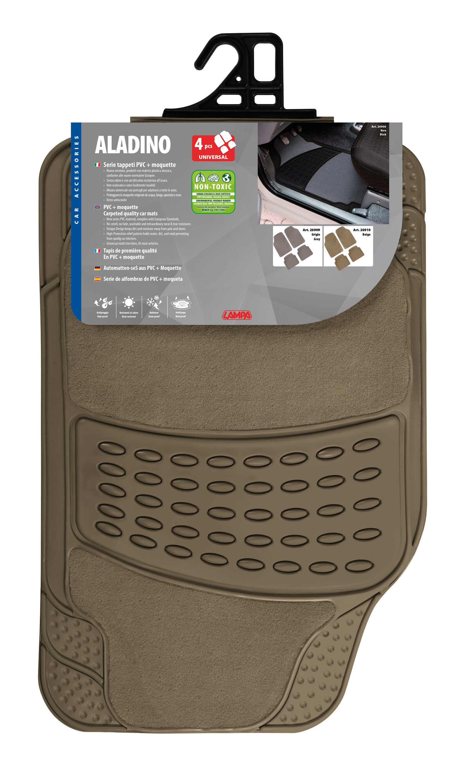 Aladino edition 2, serie tappeti universali 4 pezzi - Beige