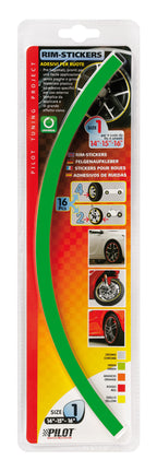 Rim-Stickers, profili adesivi ruota - Taglia 1 - Verde
