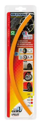 Rim-Stickers, profili adesivi ruota - Taglia 1 - Arancio