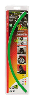 Rim-Stickers, profili adesivi ruota - Taglia 2 - Verde