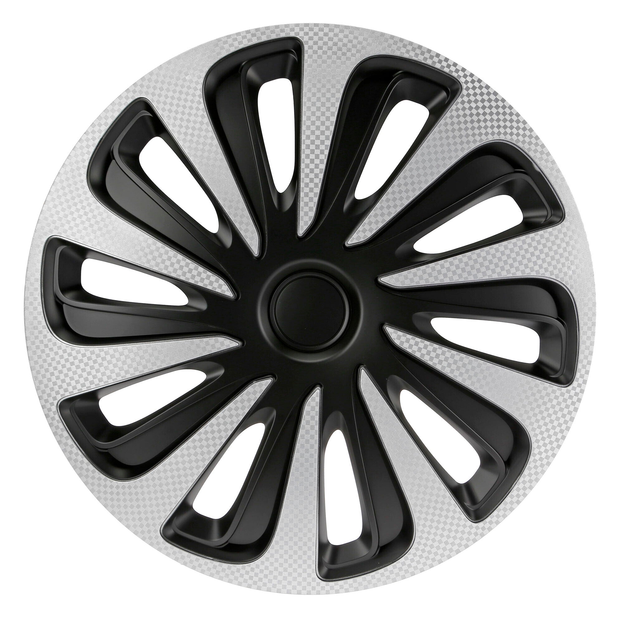 Kojin Carbon Silver-Black - Set 4 copricerchi - Ø 13"