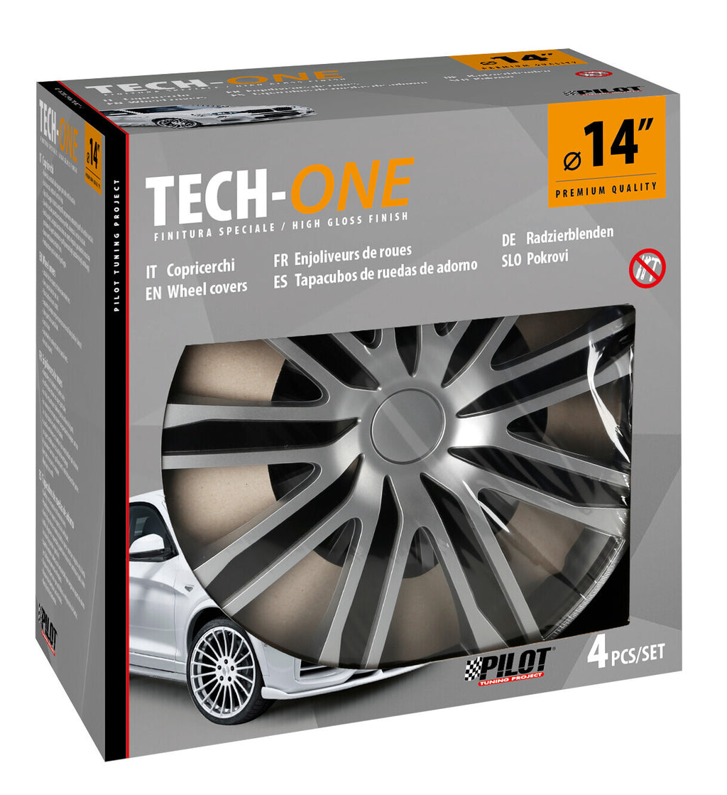 Raze Silver/Black - Set 4 copricerchi - Ø 14"