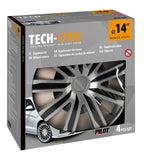 Raze Silver/Black - Set 4 copricerchi - Ø 14"