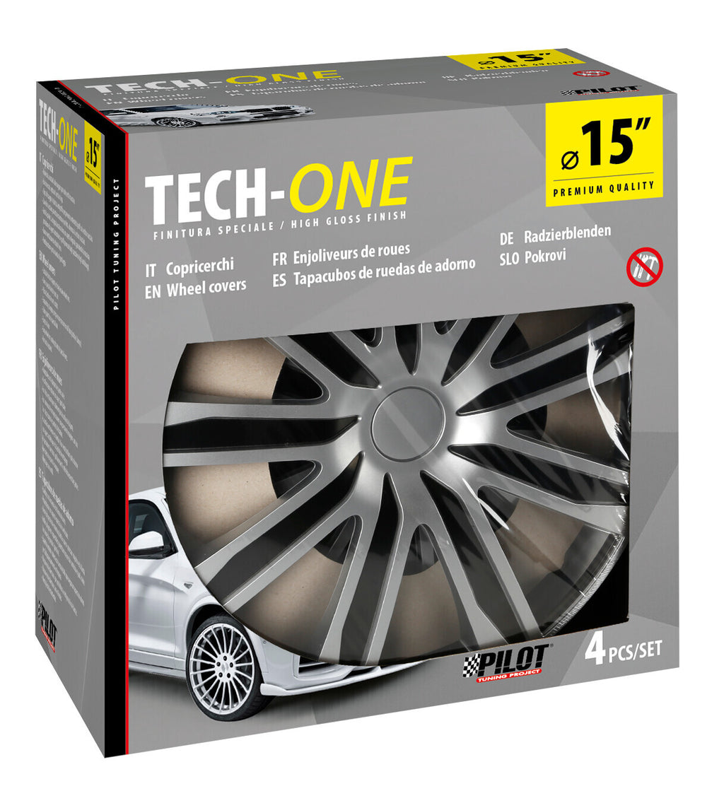 Raze Silver/Black - Set 4 copricerchi - Ø 15"