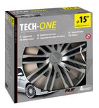 Raze Silver/Black - Set 4 copricerchi - Ø 15"