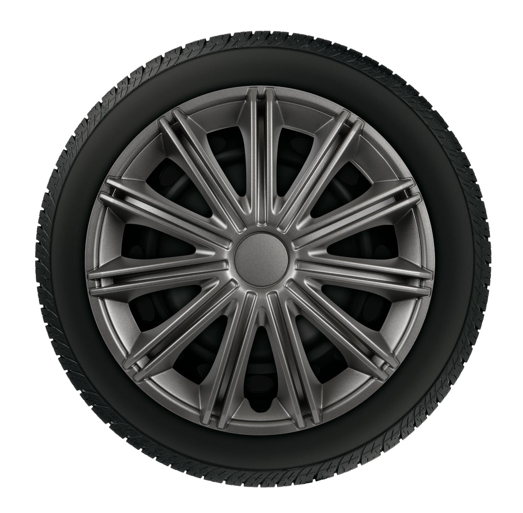 Nero Dark - Set 4 copricerchi - Ø 13"