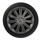 Nero Dark - Set 4 copricerchi - Ø 13"