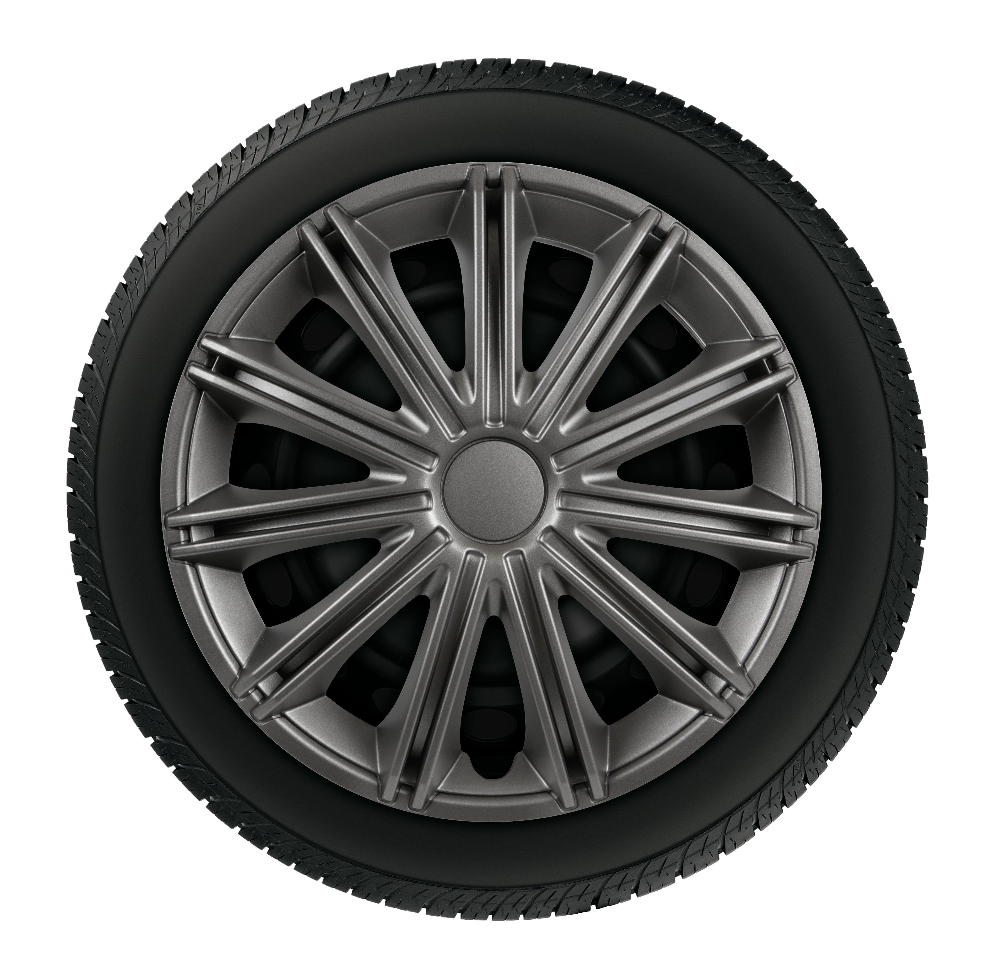 Nero Dark - Set 4 copricerchi - Ø 13"
