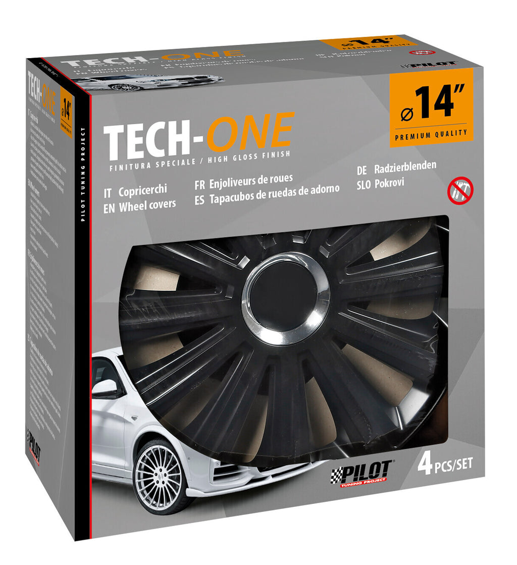 Trend Black - Set 4 copricerchi - Ø 14"