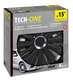 Trend Black - Set 4 copricerchi - Ø 15"