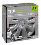 Stratos RC Silver - Set 4 copricerchi - Ø 13"