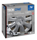 Stratos RC Silver - Set 4 copricerchi - Ø 16"