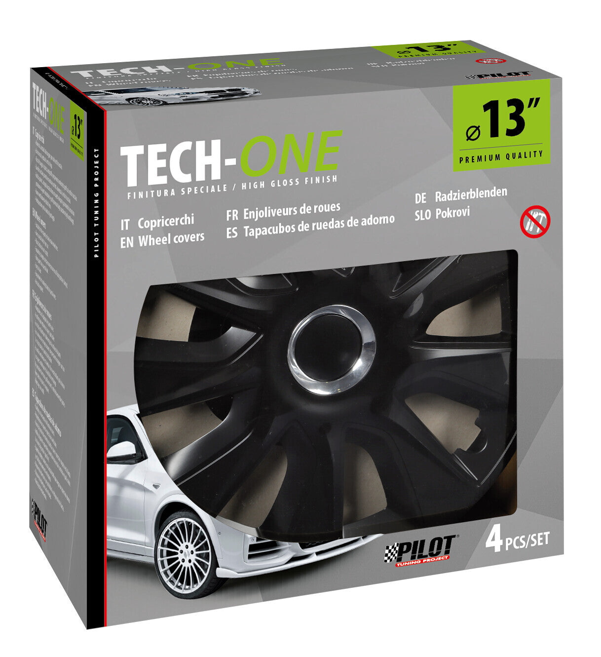 Stratos RC Black - Set 4 copricerchi - Ø 13"
