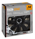 Stratos RC Black - Set 4 copricerchi - Ø 14"