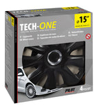 Stratos RC Black - Set 4 copricerchi - Ø 15"