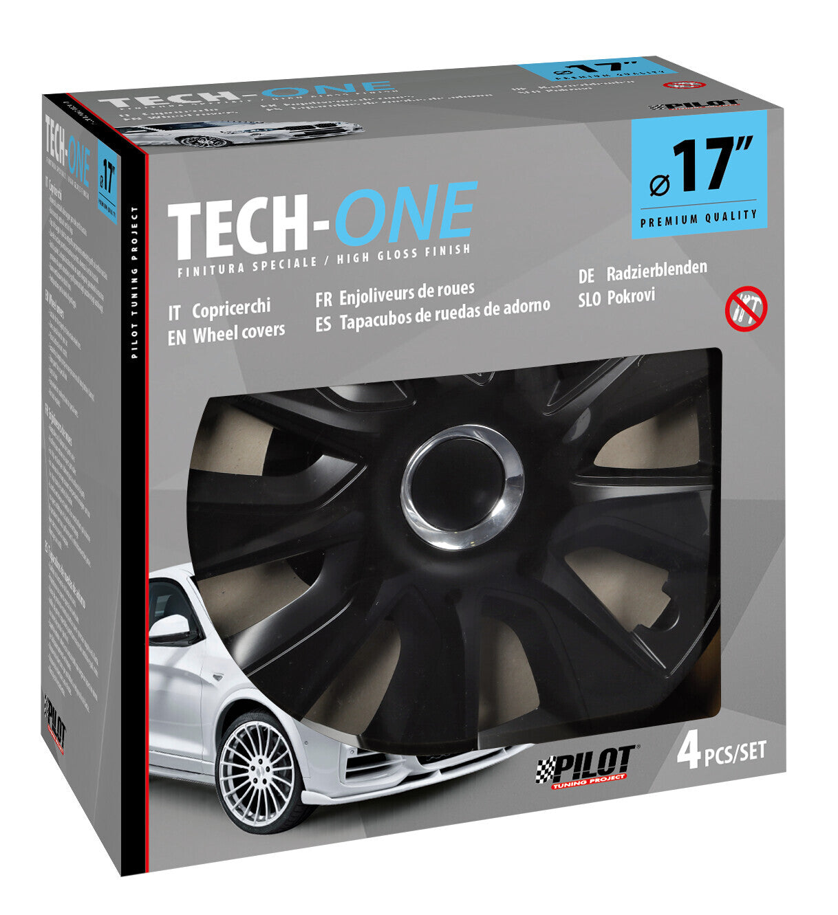 Stratos RC Black - Set 4 copricerchi - Ø 17"