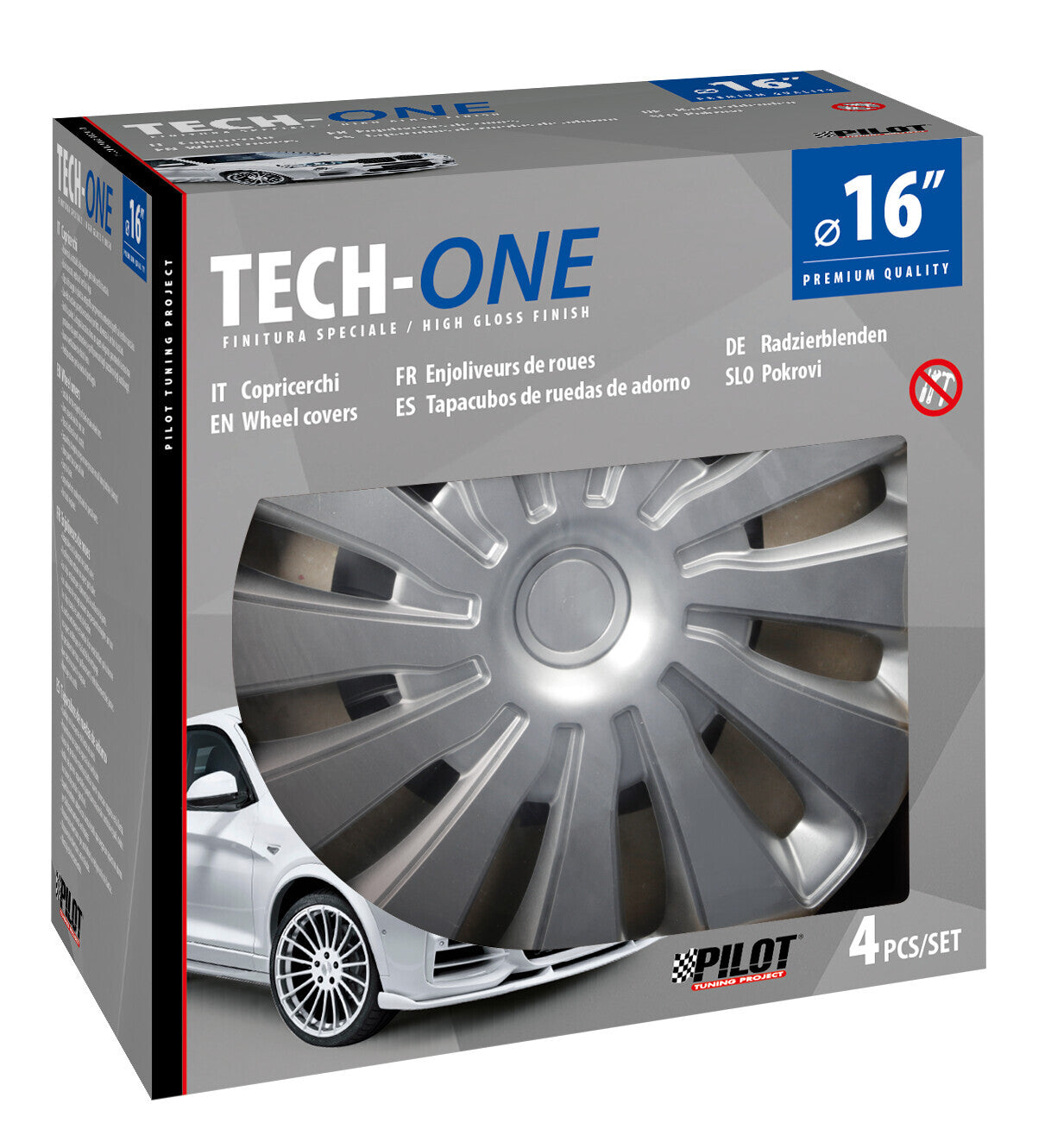 Sepang Silver - Set 4 copricerchi - Ø 16"