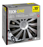 Sepang Silver & Black - Set 4 copricerchi - Ø 15"