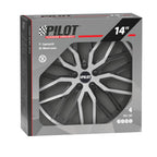 Speedster - Set 4 copricerchi - 14" - Nero/Argento