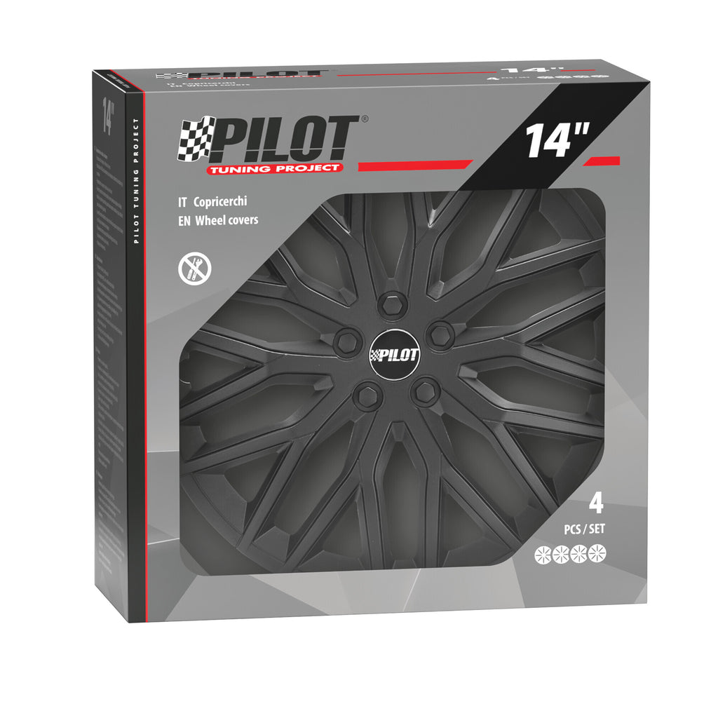 Speedster - Set 4 copricerchi - 14" - Nero