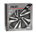 Vortexx - Set 4 copricerchi - 16" - Nero/Argento