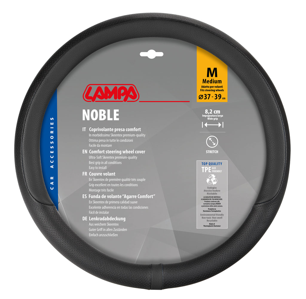 Noble, coprivolante in Skeentex - M - Ø 37/39 cm - Nero