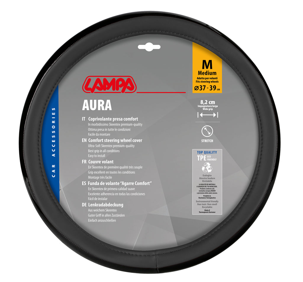 Aura, coprivolante in Skeentex - M - Ø 37/39 cm - Nero