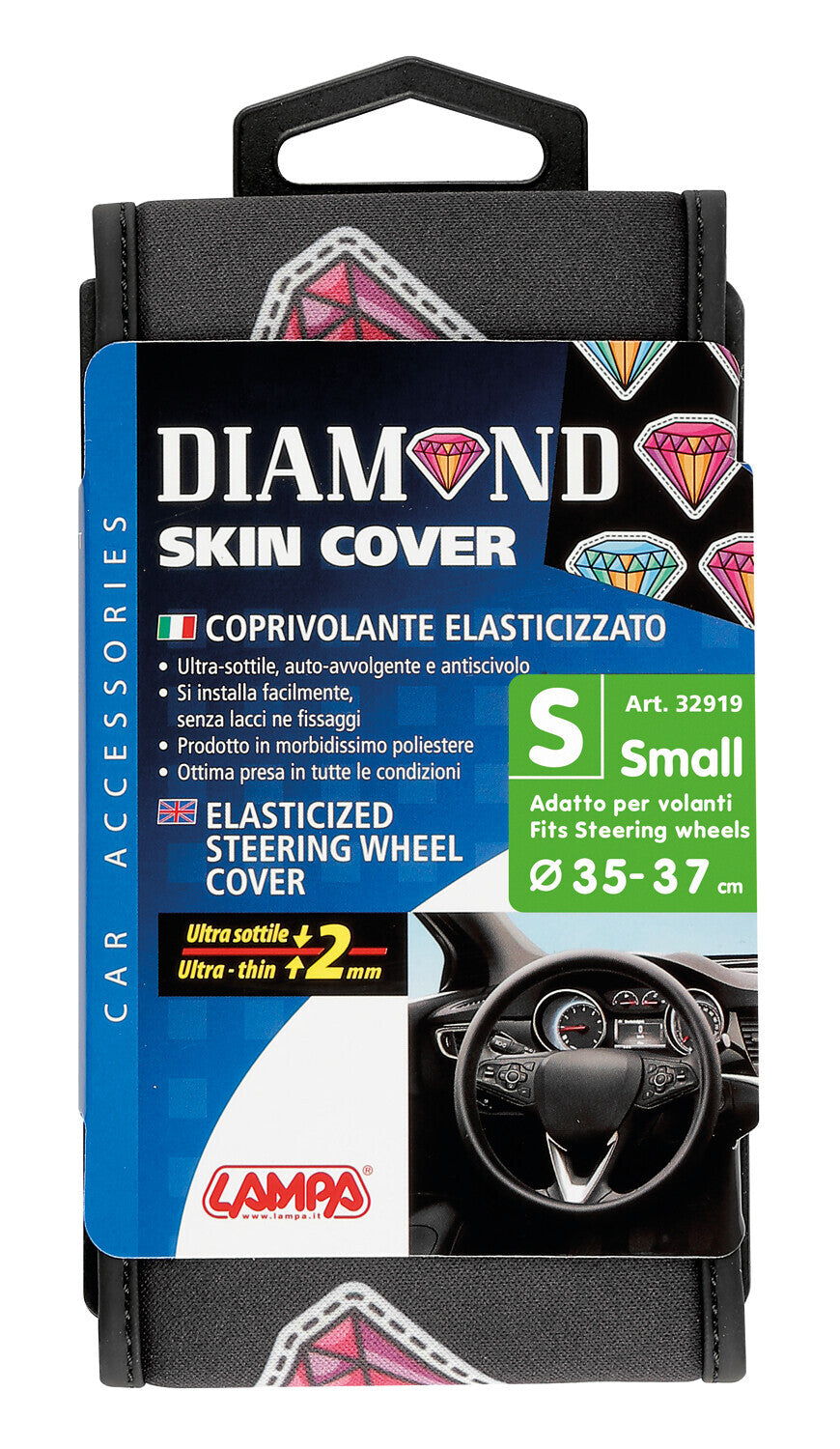 Skin-Cover, coprivolante elasticizzato in poliestere - Diamond - S - Ø 35/37 cm