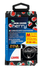 Skin-Cover, coprivolante elasticizzato in poliestere - Ciliegie - M - Ø 38/40 cm