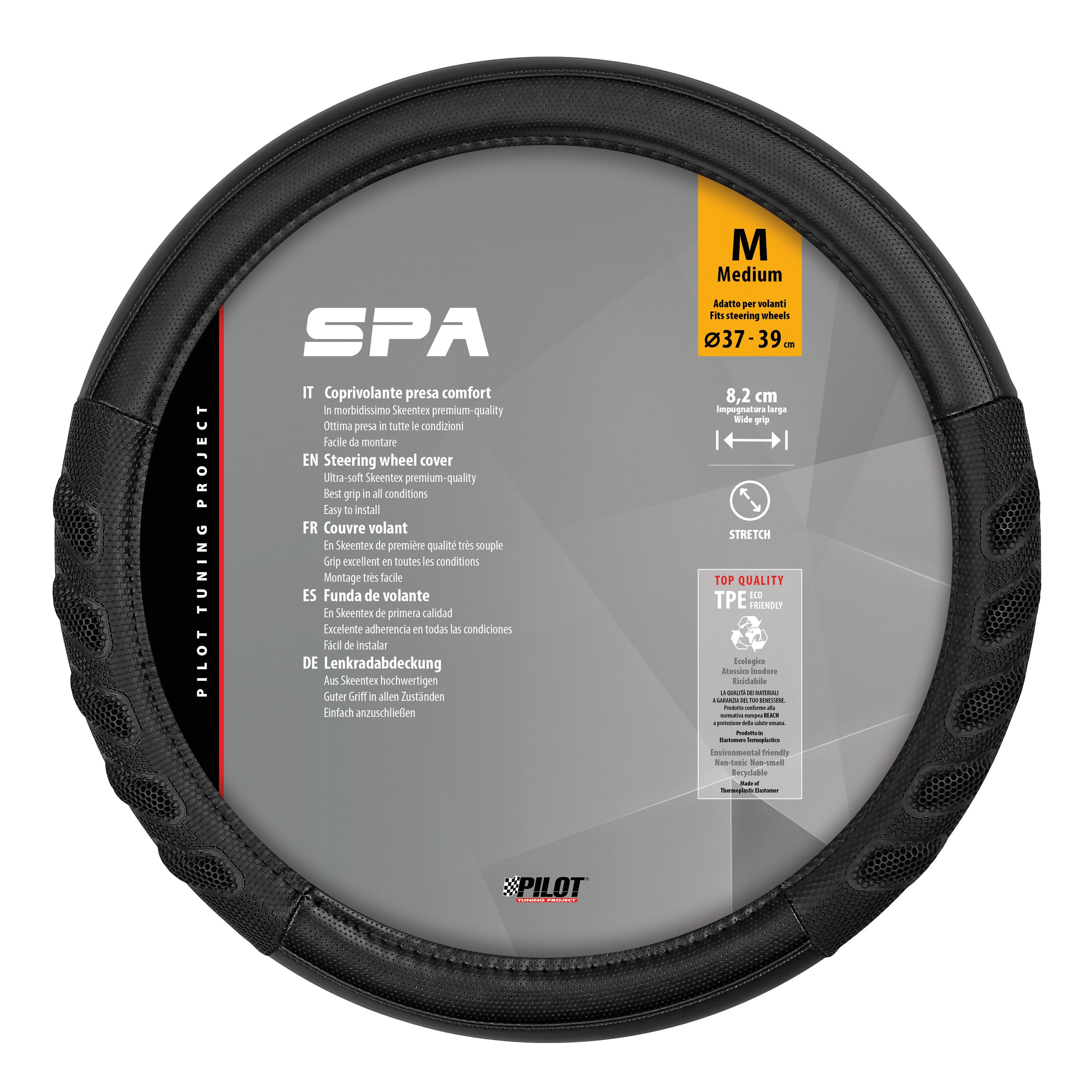 Spa, coprivolante in Skeentex - M - Ø 37/39 cm - Nero